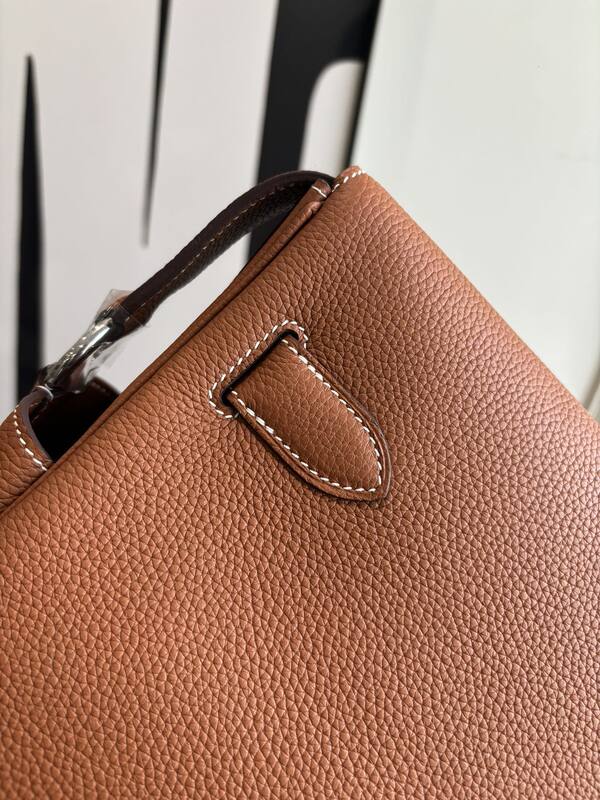 Hermes Kelly Messenger Gold Brown — Top Quality Replica