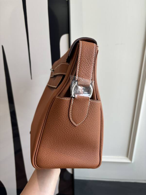 Hermes Kelly Messenger Gold Brown — Top Quality Replica