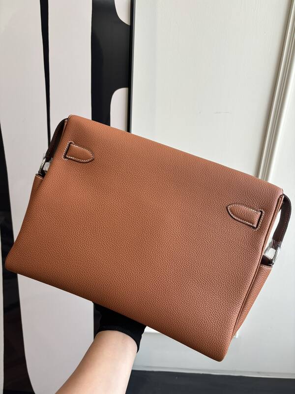 Hermes Kelly Messenger Gold Brown — Top Quality Replica