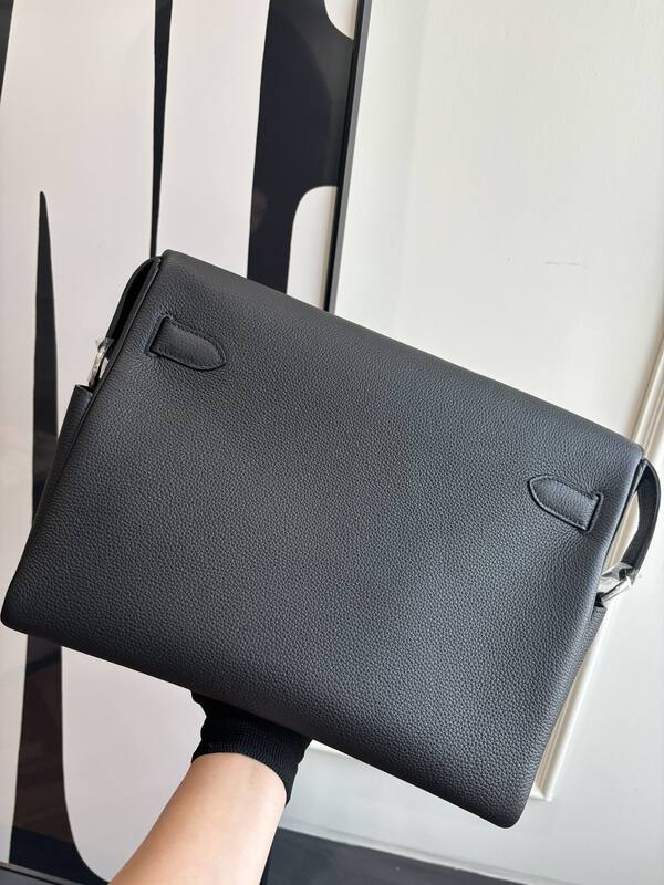 Hermes Kelly Messenger Black — AAA Quality Replica