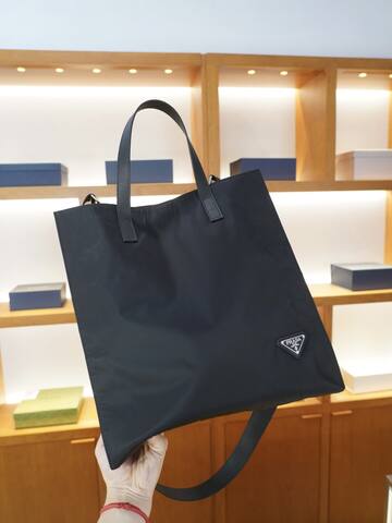 Prada Nylon black 35x36x17cm tote Top Quality Replica