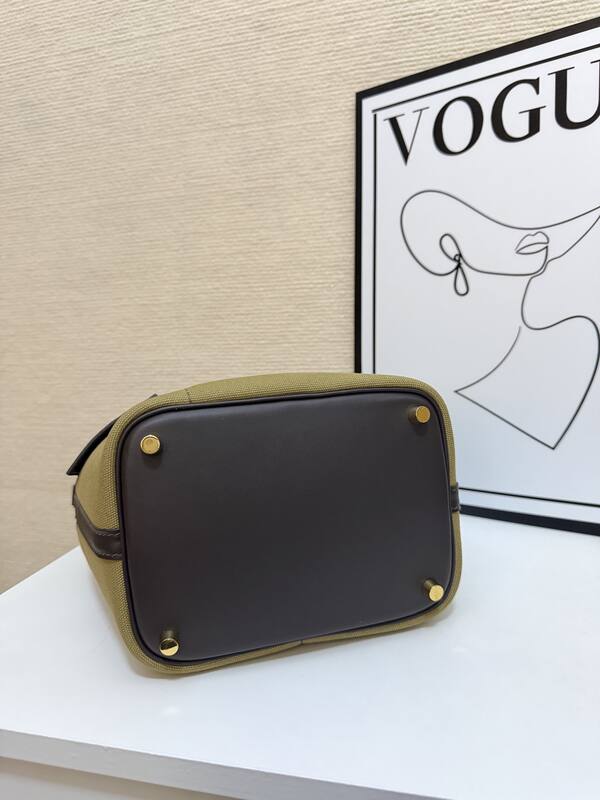Hermes Cargo Picotin Khaki canvas with brown leather everyday — AAA Quality Replica