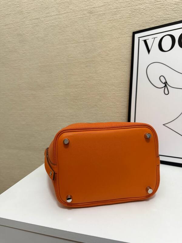 Hermes Picotin Cargo 18 Orange Swift leather canvas everyday — 1:1 Replica
