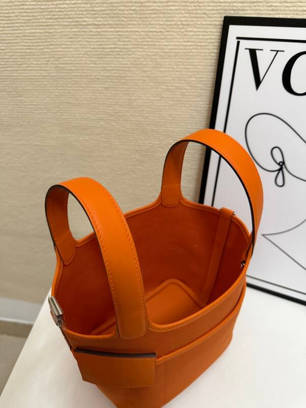Hermes Picotin Cargo 18 Orange Swift leather canvas everyday — 1:1 Replica