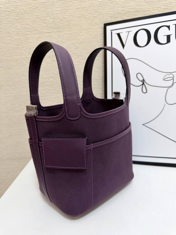 Hermes Cargo Picotin Purple everyday — Premium Replica