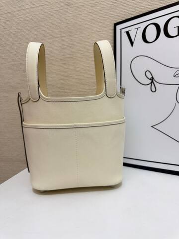 Hermes Cargo Picotin Cream 18cm everyday Top Quality Replica
