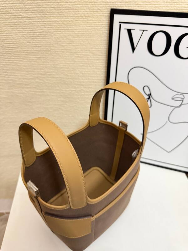 Hermes Cargo Picotin Taupe canvas with beige leather everyday — 1:1 Replica