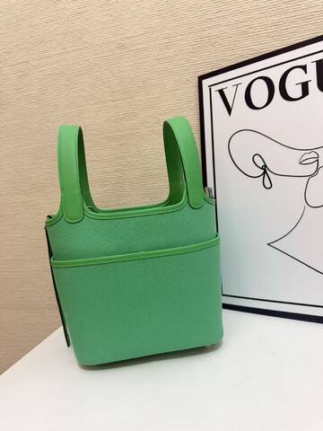 Hermes Cargo Picotin Green 18cm everyday AAA Quality Replica