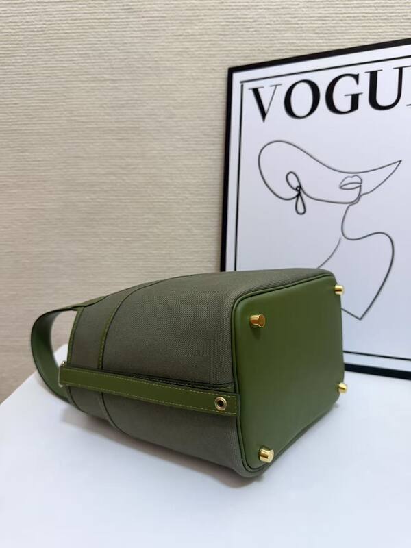 Hermes Cargo Picotin Olive Green canvas and leather everyday — 1:1 Replica