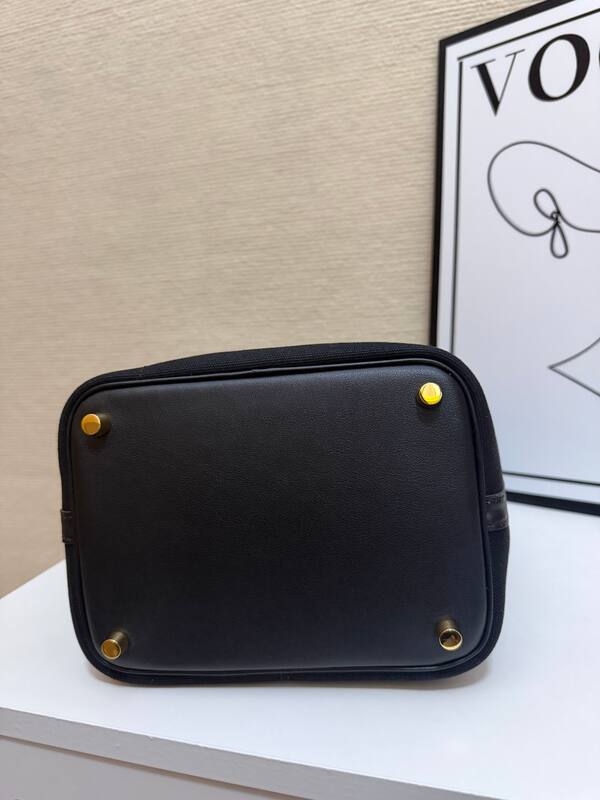 Hermes Cargo Picotin Black canvas and leather everyday — Premium Replica