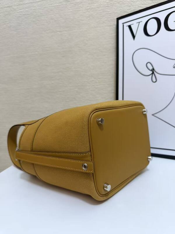 Hermes Cargo Picotin Mustard canvas and leather everyday — Top Quality Replica