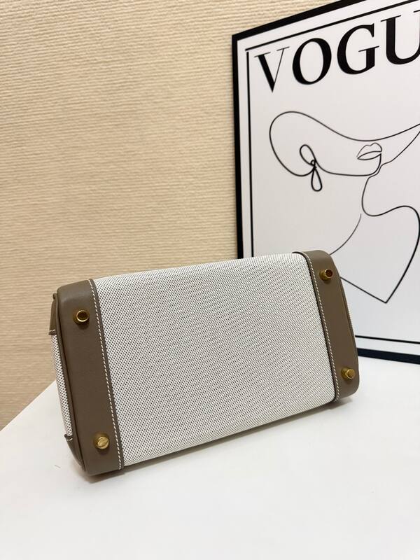 Hermes Birkin 30 Etoupe and Beige canvas everyday — Top Quality Replica