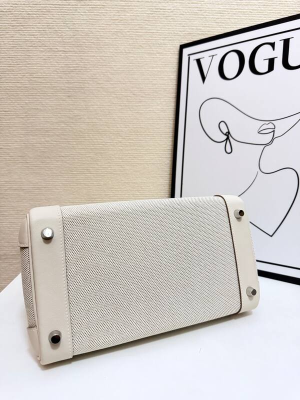 Hermes Birkin 30 Cream canvas and Swift leather work — AAA Quality Replica