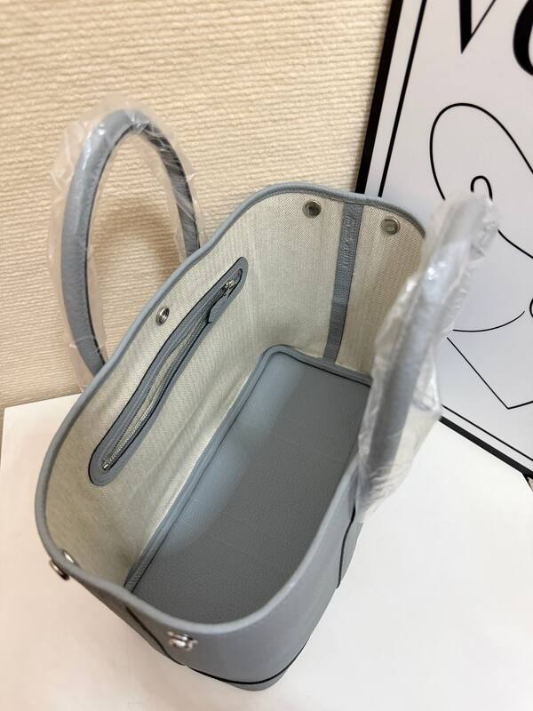 Hermes Garden Party Light Gray tote — Top Quality Replica