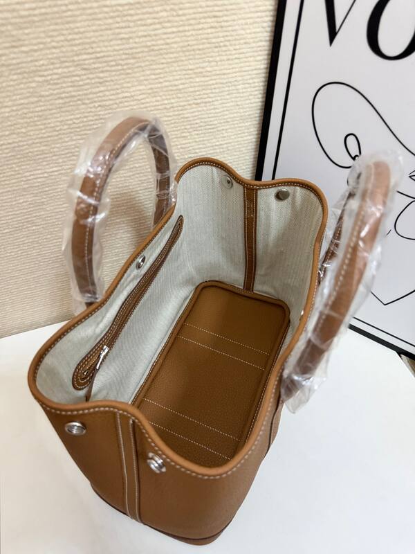 Hermes Garden Party Gold brown leather tote — AAA Quality Replica