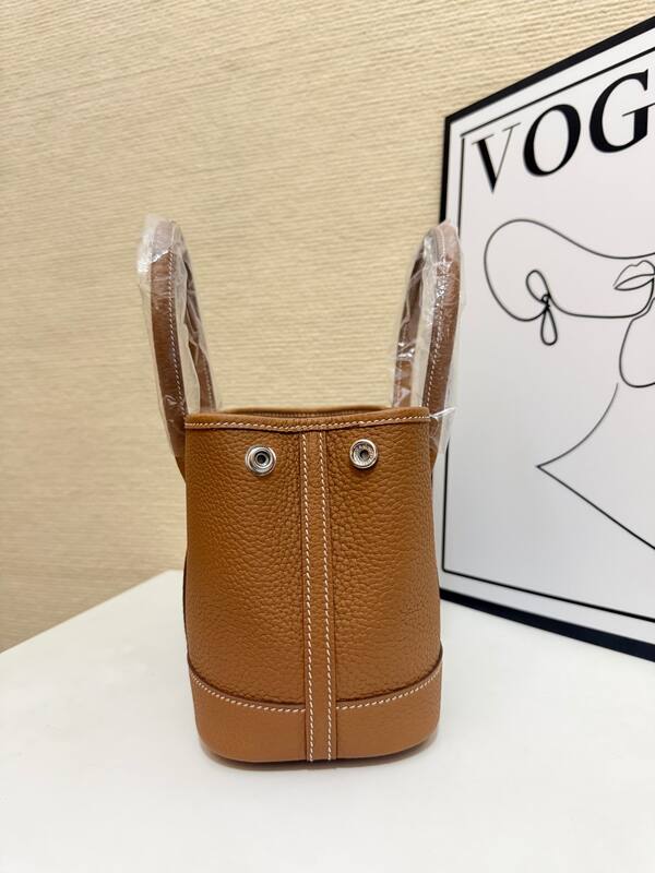 Hermes Garden Party Gold brown leather tote — AAA Quality Replica