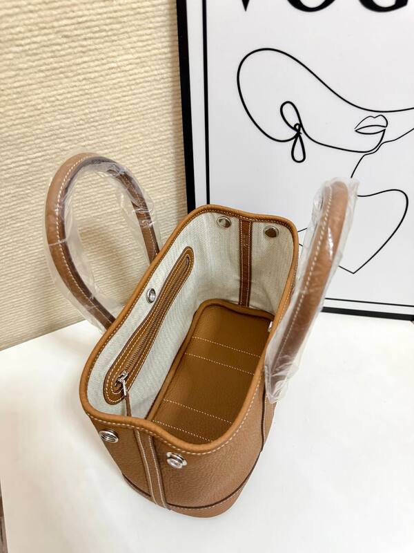 Hermes Garden Party Gold brown leather tote — AAA Quality Replica