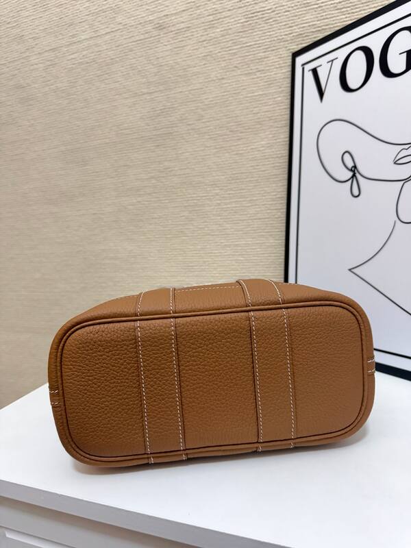 Hermes Garden Party Gold brown leather tote — AAA Quality Replica