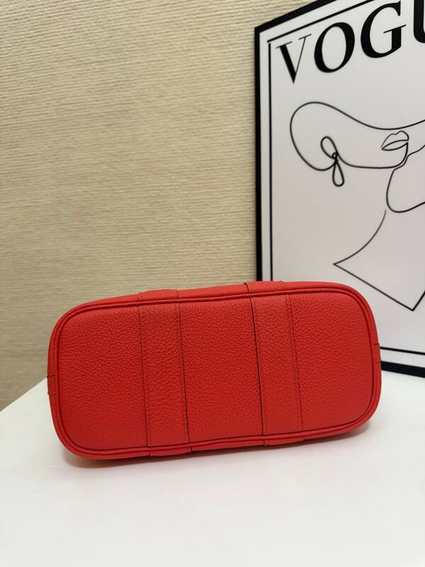 Hermes Garden Party Ecru canvas and coral orange leather tote — AAA Quality Replica