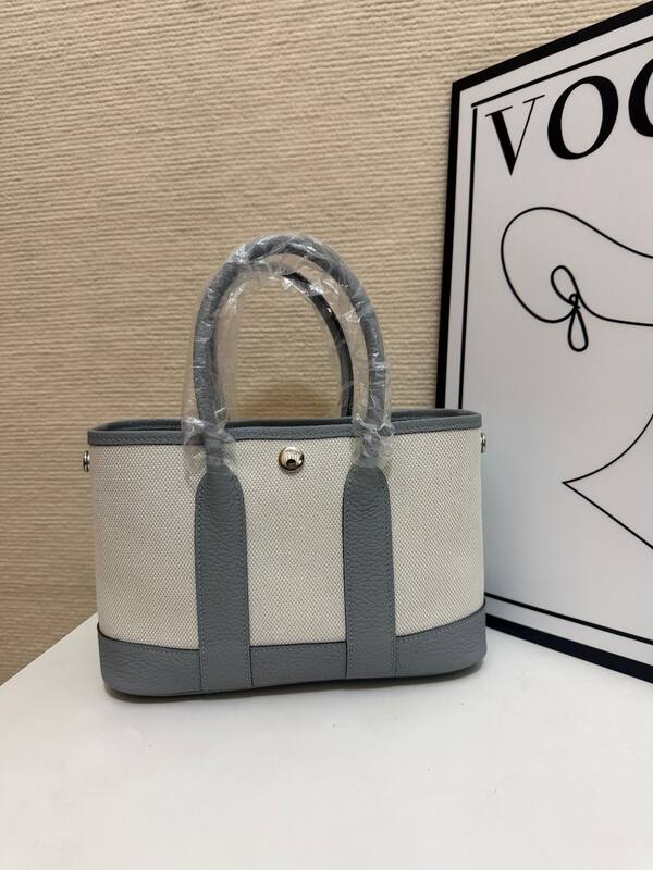 Hermes Garden Party Gray and Beige mini tote — Top Quality Replica