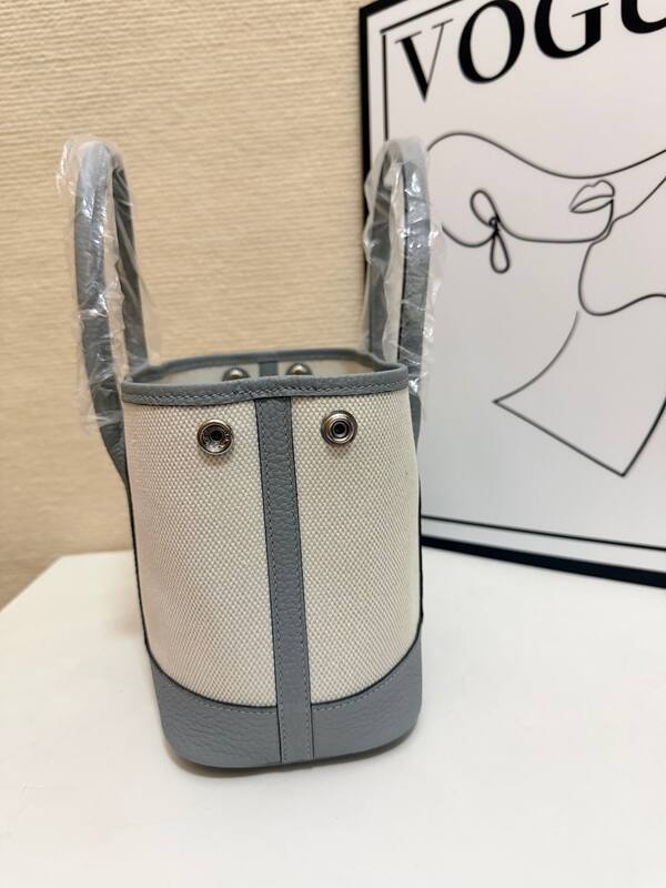 Hermes Garden Party Gray and Beige mini tote — Top Quality Replica