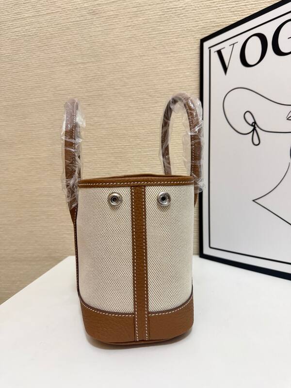 Hermes Garden Party Beige canvas and brown leather tote — Top Quality Replica