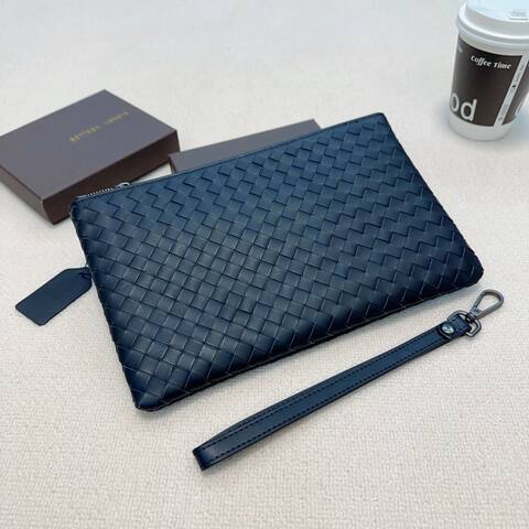 Bottega Veneta Intrecciato dark blue leather 30 20 1 clutch Premium Replica