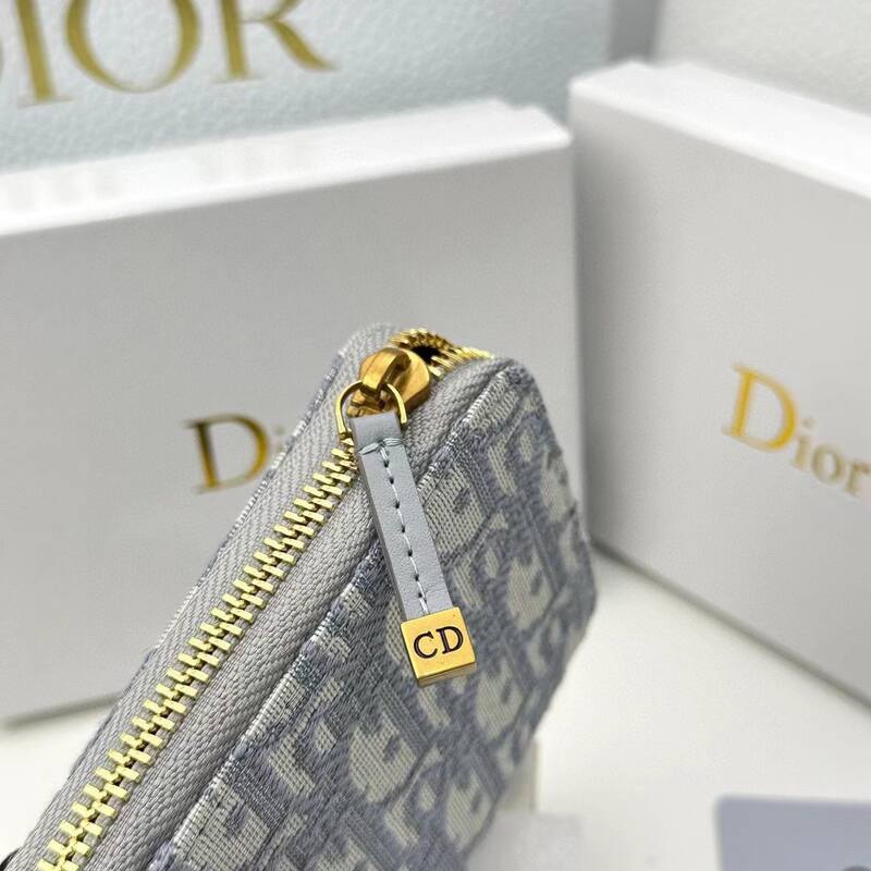 Dior Blue Gray Oblique 12 8 5 everyday — 1:1 Replica