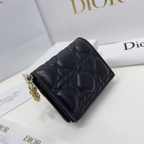 Dior Lady Black 11 8 5 3 wallet Premium Replica