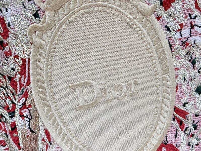 Dior Book Tote Pink floral embroidered canvas small — 1:1 Replica