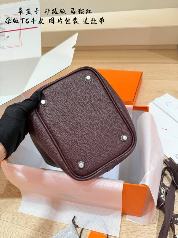 Hermes Picotin Lock Bordeaux Tan everyday — Top Quality Replica
