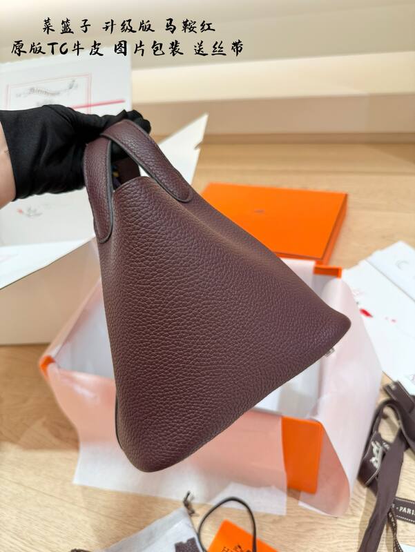 Hermes Picotin Lock Bordeaux Tan everyday — Top Quality Replica