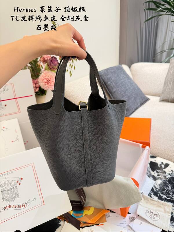 Hermes Picotin Lock Graphite Grey everyday — AAA Quality Replica