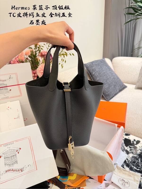 Hermes Picotin Lock Graphite Grey everyday — AAA Quality Replica