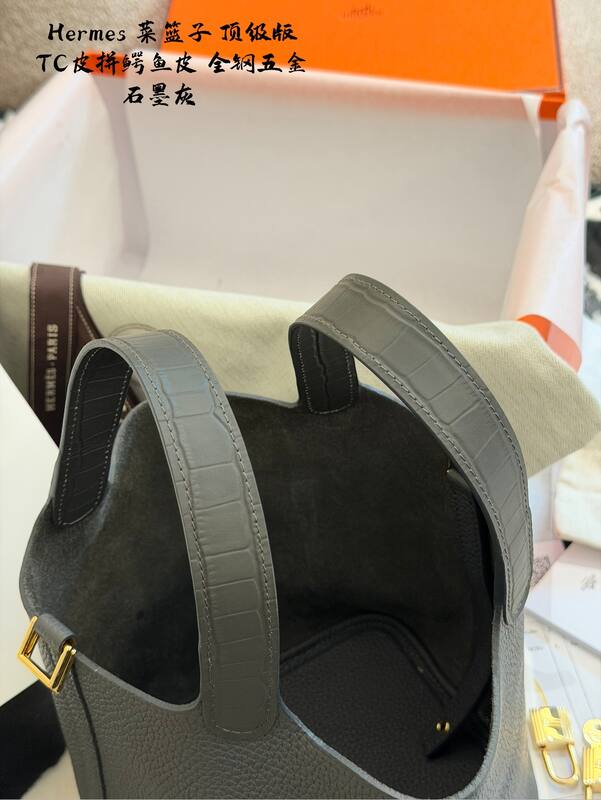 Hermes Picotin Lock Graphite Grey everyday — AAA Quality Replica