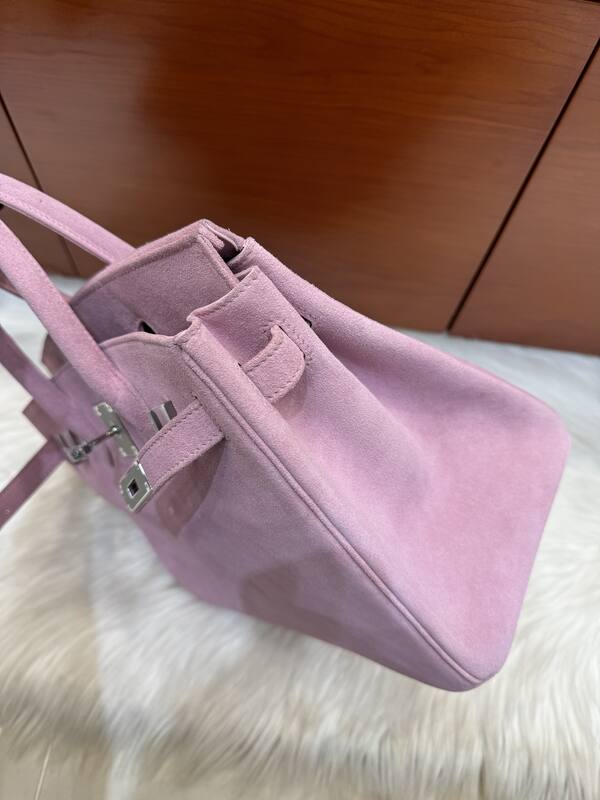 Hermes Birkin 30 Pink suede everyday — AAA Quality Replica