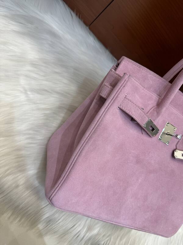 Hermes Birkin 30 Pink suede everyday — AAA Quality Replica