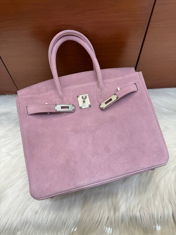 Hermes Birkin 30 Pink suede everyday — AAA Quality Replica
