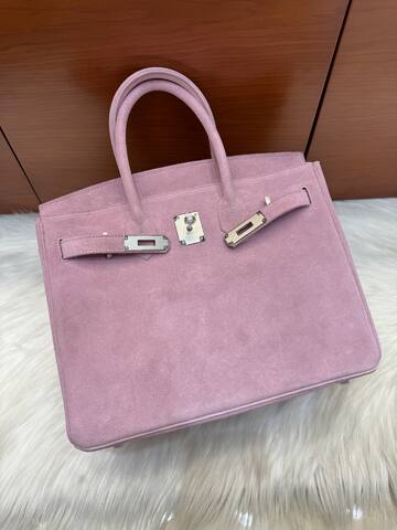 Hermes Birkin 30 Pink suede 30cm everyday AAA Quality Replica