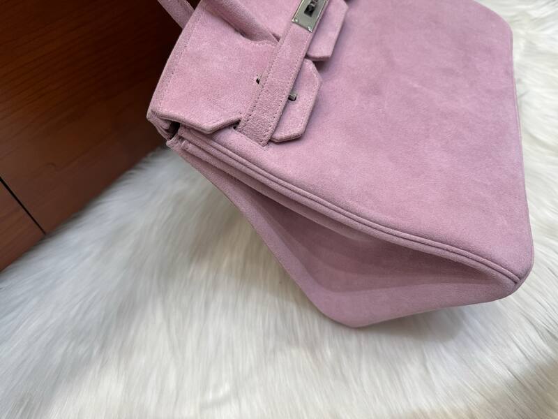 Hermes Birkin 30 Pink suede everyday — AAA Quality Replica