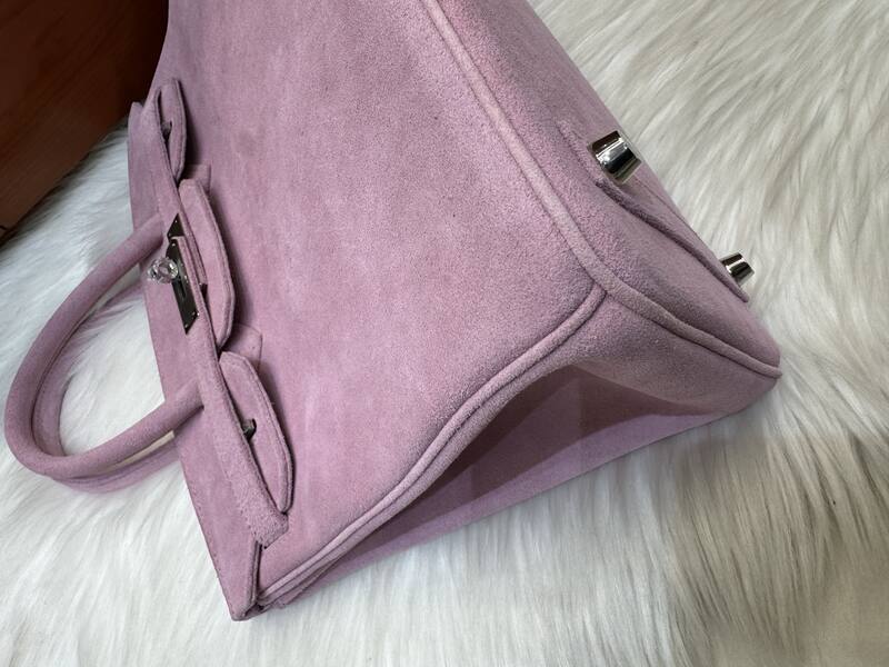 Hermes Birkin 30 Pink suede everyday — AAA Quality Replica