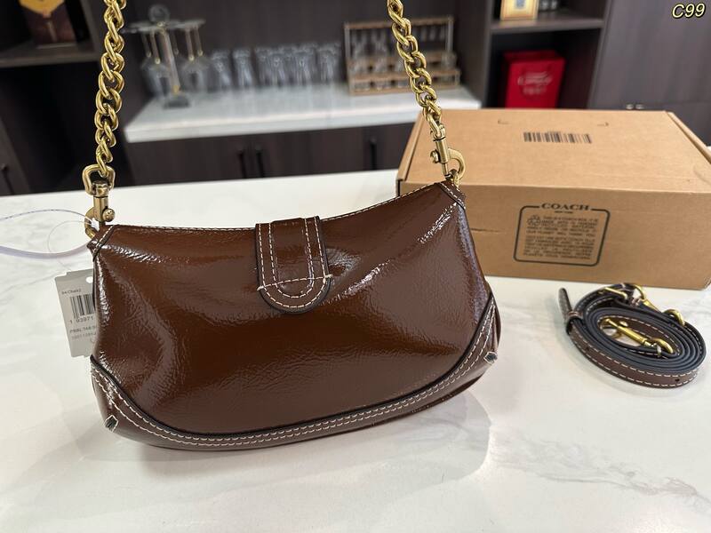 Coach Brown 25x18x10cm shoulder bag — 1:1 Replica