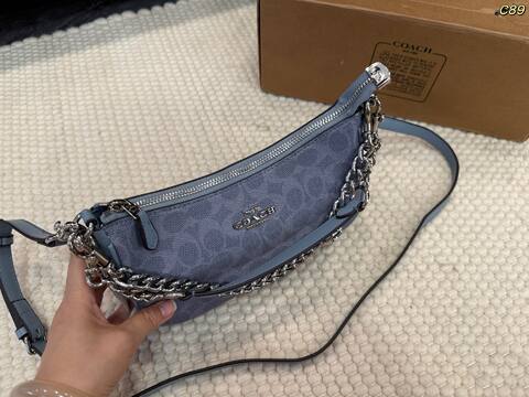 Coach Blue shoulder bag Top Quality Replica