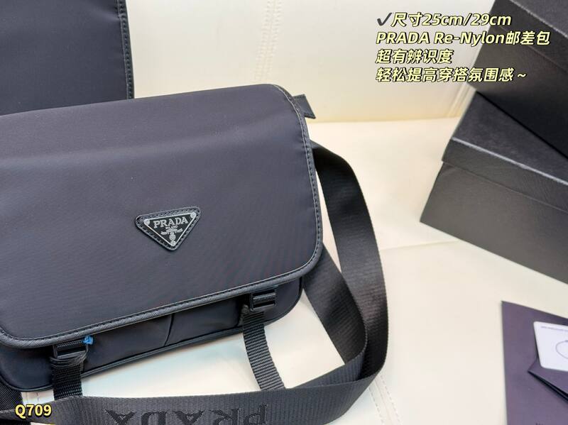 Prada Re-Nylon Black Nylon/29cm crossbody — Premium Replica