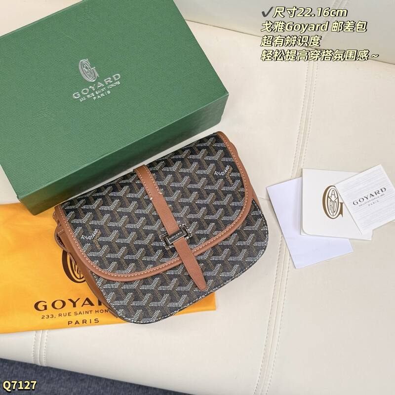 Goyard Belvedere Navy Canvas crossbody — Top Quality Replica