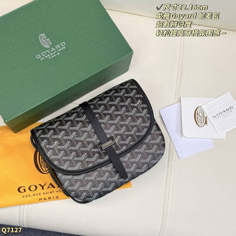 Goyard Belvedere Navy Canvas crossbody — Top Quality Replica