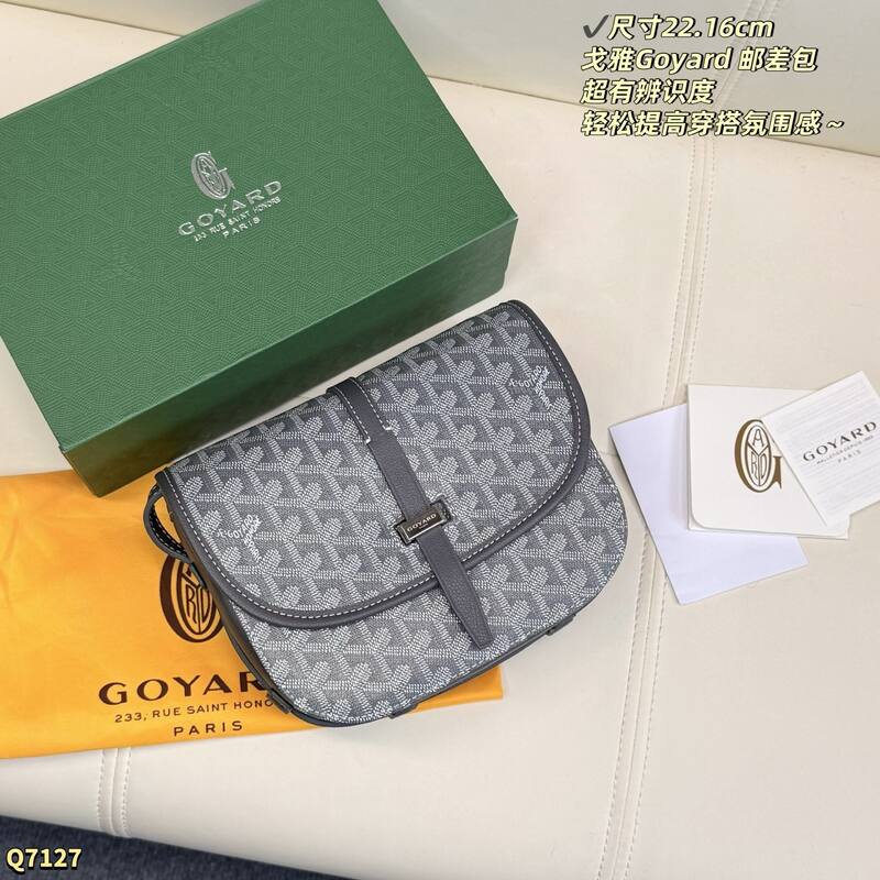 Goyard Belvedere Navy Canvas crossbody — Top Quality Replica