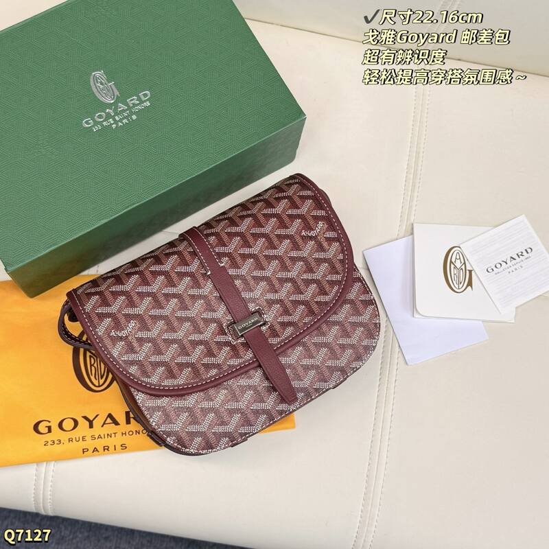 Goyard Belvedere Navy Canvas crossbody — Top Quality Replica