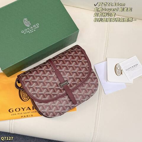 Goyard Belvedere Navy Canvas 22cm crossbody Top Quality Replica
