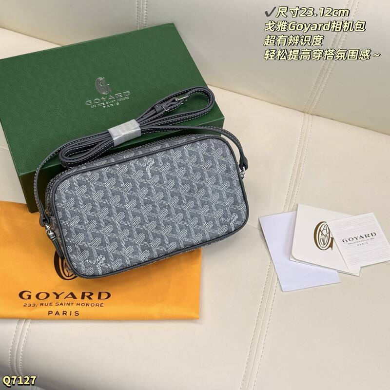 Goyard White / Navy crossbody — 1:1 Replica